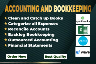 do bookkeeping, accounting, profit and loss in quickbooks online, xero, excel
