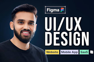 do mobile app ui design, web app design, saas ui design in figma