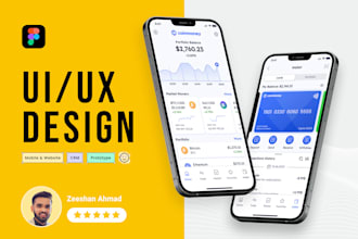 do mobile app ui design, web app design, dashboard ui in figma