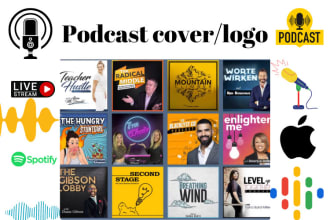 design artistic podcast cover and logo for itunes
