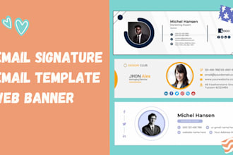 make clickable HTML email signature for gmail, outlook etc