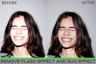do fix overexposed photo and remove flash, sun exposure superfast