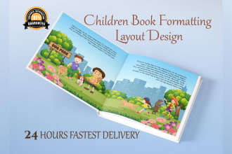 do children book formatting layout design,picture book