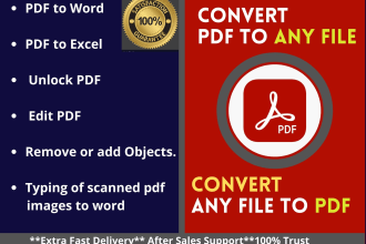 convert PDF to word or excel