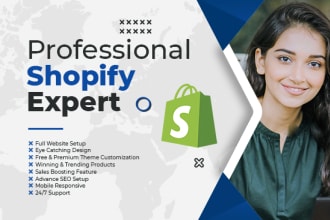 create shopify dropshipping store design and shopify website
