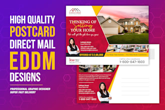 design postcard, eddm postcard, direct mail postcard or door hanger