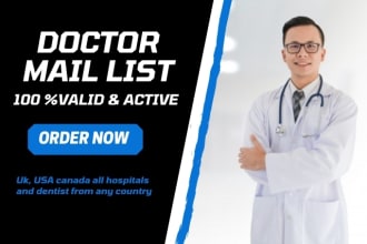 provide doctor email list and all hospitals from any country