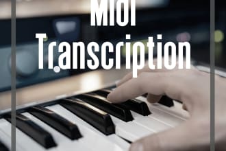 transcribe any music track or sheet music into midi files