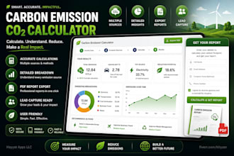 create a co2 carbon emission calculator with lead capture
