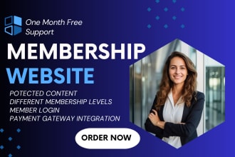create wordpress membership website or subscription website