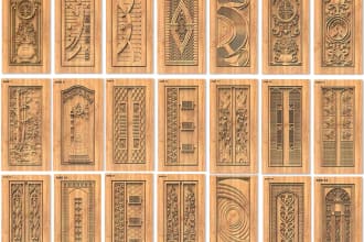 provide 78 pcs 3d door panel for cnc machine