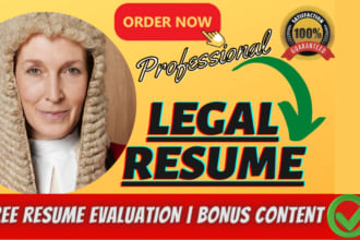 write a professional legal resume for a lawyer, attorney, paralegal