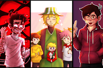 illustrate your character in anime style