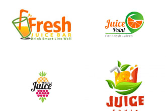 design unique smoothies bar and juice logo within 24 hours