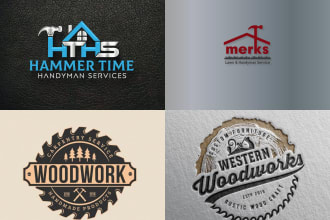 do outstanding carpentry, wooden and handyman logo within 24 hours