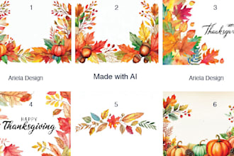 design a thanksgiving card, greeting card, printing or social media