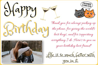 make a perfect birthday or anniversary card for you