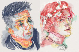 draw your beloved one in artistic digital art