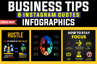design business success tips infographic and quotes for instagram