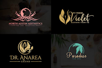 do natural spa yoga wellness health beauty logo design