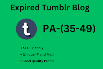 give you high quality expired tumblr blogs