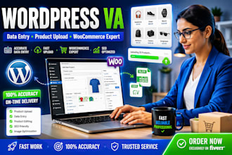 virtual assistant for wordpress data entry and product upload