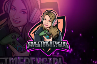 design awesome twitch logo, screens, overlays and panels