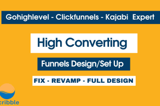 design your go high level sales funnel gohighlevel website and landing pages