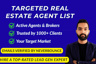 provide real estate agents, realtors emails, and contacts