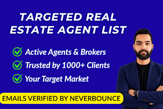 provide real estate agents, realtors emails, and contacts