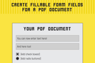 create fillable form fields for your PDF document