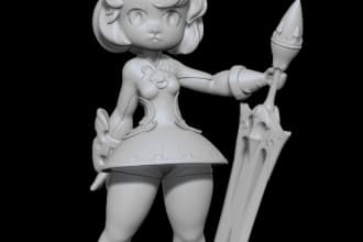 model a miniature for 3d printing