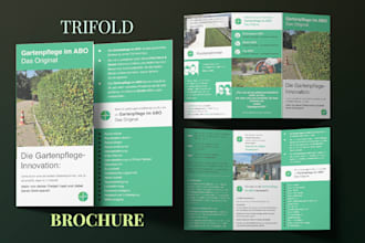 design flyer, bi fold, tri fold brochure or booklet