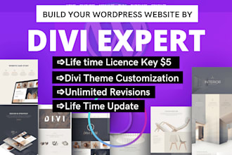 design unique wordpress website with divi theme