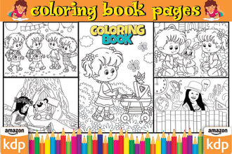 describe a surprising coloring book page for KDP
