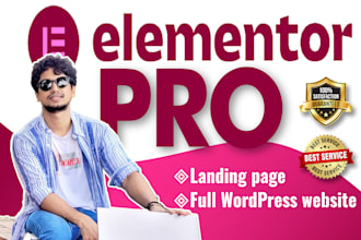 build wordpress website and landing page with elementor pro