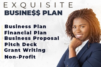 write an investor ready business plan, startups, proposal, business plan writer
