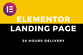make elementor landing page or elementor website by elementor pro