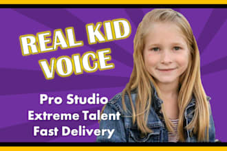 record a professional, american girl kid voice over