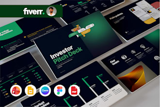 design a bespoke investor pitch deck powerpoint presentation