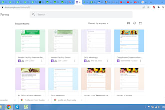 create survey forms, worksheets for data collection