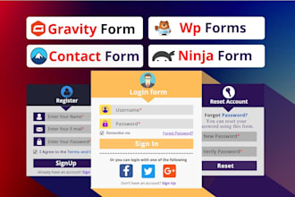 make forms and fix issues of wpforms, contact form 7, gravity forms