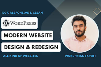 design clean, modern, and responsive wordpress website