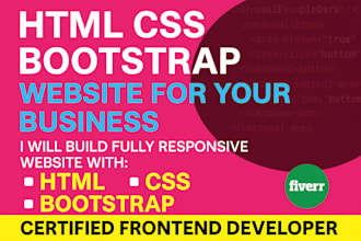 design responsive website using HTML, CSS, bootstrap javascript