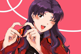 make cute anime illustrations for you