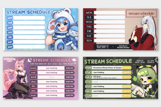 make a banner for your streaming schedule