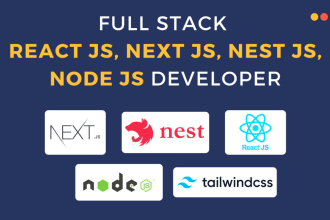 do full stack development with node, nest js and react js
