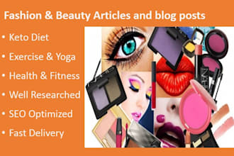 do fashion blogs, fitness and keto articles