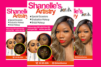 design a beauty salon flyer or price list in 12 hours