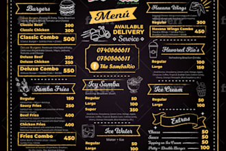 design food and restaurant menu